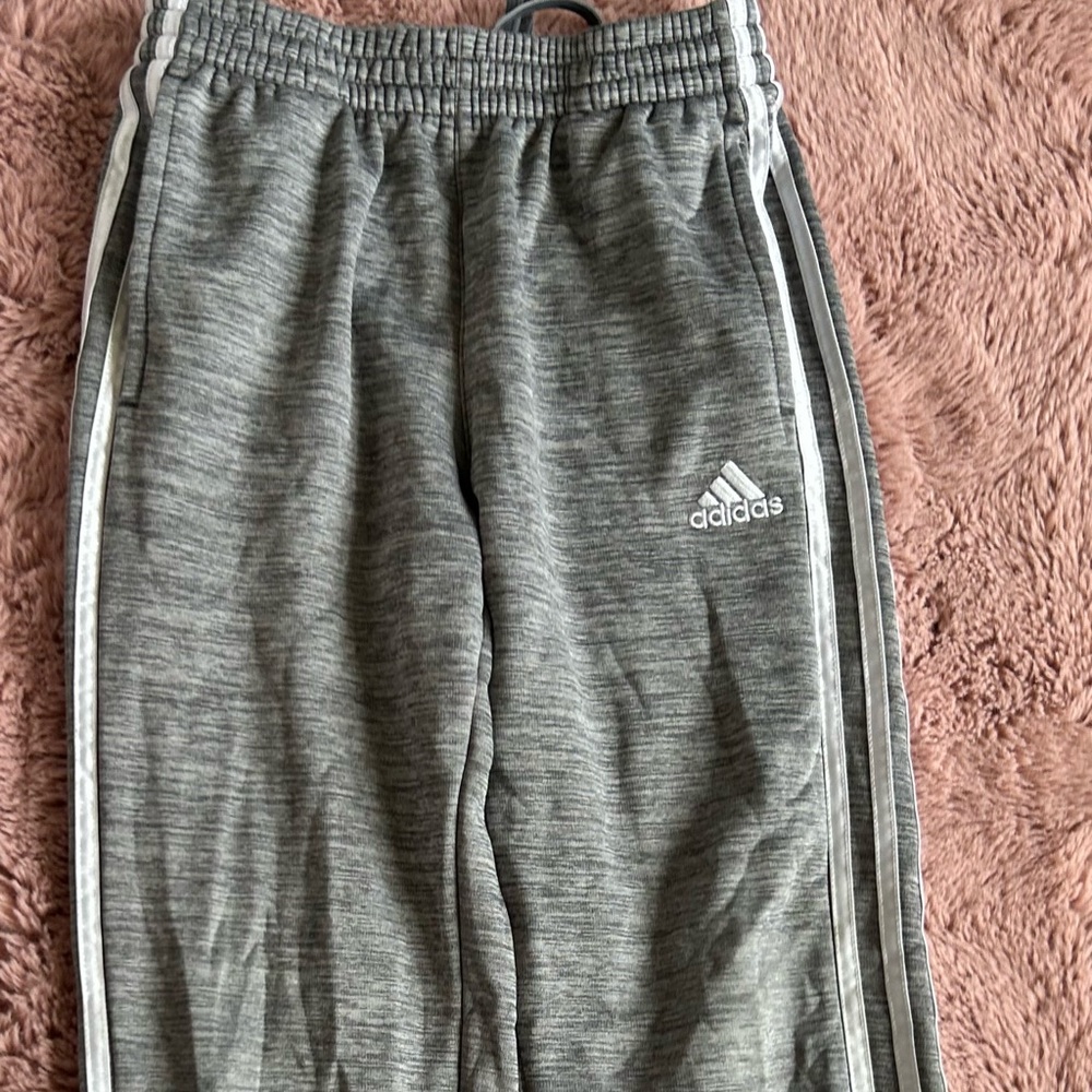 Adidas Boys Joggers Size 10/12 Athletic Pants GUC Youth Track